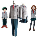 Disfraz de My Hero Academy OCHACO URARAKA Midoriya Izuku, disfraz de Boku No Hero Academia AsuiTsuyu Yaoyorozu Momo, traje de uniforme escolar