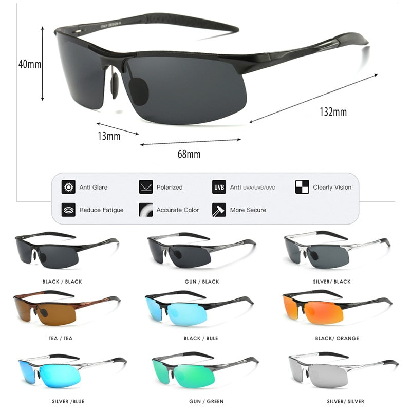 Men Polarized Sunglasses Military Goggles Aluminum Magnesium Sun Glasses Driving HD Glasses For Men/Wome Oculos masculino Male