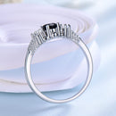 UMCHO Luxus Natürlicher Schwarzer Spinell Prinzessin Diana Ringe Echte 925 Sterling Silber Verlobungsringe Für Frauen Hochzeit Schmuck