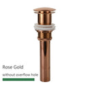 Quality Brass Bathroom Basin Pop Up Drain With Overflow Design Black/White/Chrome Plated/Zirconium gold/rose/ORB waste stopper