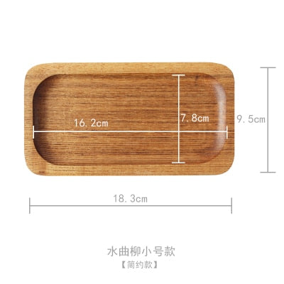 Japan Style Wood Desserts Plate Eco Natural Creative Fruits Cutting Boards No Paint Food Serving Trays Sushi Plates Tableware