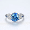 CZCITY, grandes anillos de piedras preciosas de zafiro de Plata de Ley 925 pura para mujer, joyería fina, accesorios de compromiso y boda de lujo, regalos