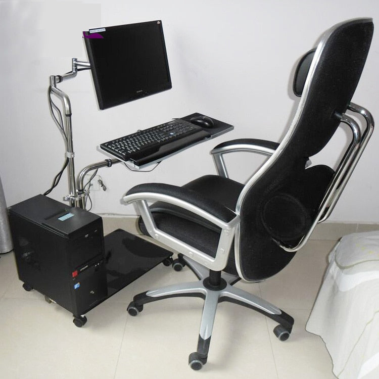 OK610 Beweglicher Laptop-Ständer am Nachttisch, verstellbares Sofa, Computer-Monitor-Halterung + Tastaturhalter, drehbarer Laptop-Tisch, Lapdesks