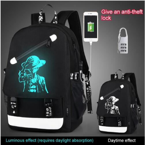 Mochilas escolares luminosas para niños, mochila para estudiantes, mochila de 15-17 pulgadas con puerto de carga USB, mochila escolar con bloqueo, bolsa antirrobo