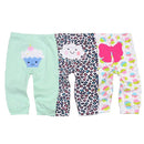 3/6 Pieces Baby Trousers Cotton Autumn Cartoon Animal Print Leggings Boys Girls Long Baby Pants