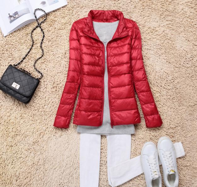 2022 Autumn Winter Women Lightweight White Duck Down Jacket Parka Female Ultra Light Down Coat Warm Puffer Outwears Short Tops