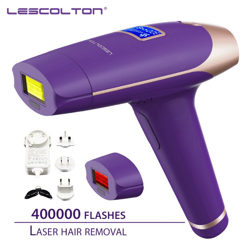Lescolton 1000000-mal 4in1 IPL-Epilierer mit LCD-Display T009i Maschine Permanenter Bikini-Trimmer Elektrischer Epilierer