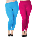 Damen Übergröße Modal Nahtlose Leggings mit Hohem Bund Volle Länge Dehnbare Basic Knöchelleggings Einfarbig Lange Leggings-Hose