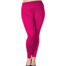 Damen Übergröße Modal Nahtlose Leggings mit Hohem Bund Volle Länge Dehnbare Basic Knöchelleggings Einfarbig Lange Leggings-Hose