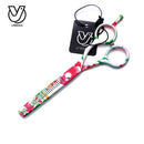 Professional Hair Scissors Set 5.5 inch Flowers Hair Thinning and Cutting Scissors Hairdressing Barber Salon Tesoura