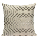 Pop Geometric Animal Cushion Cover Black White Linen Cushion Decorative Pillowcase Square High Quality Print Custom Throw Pillow