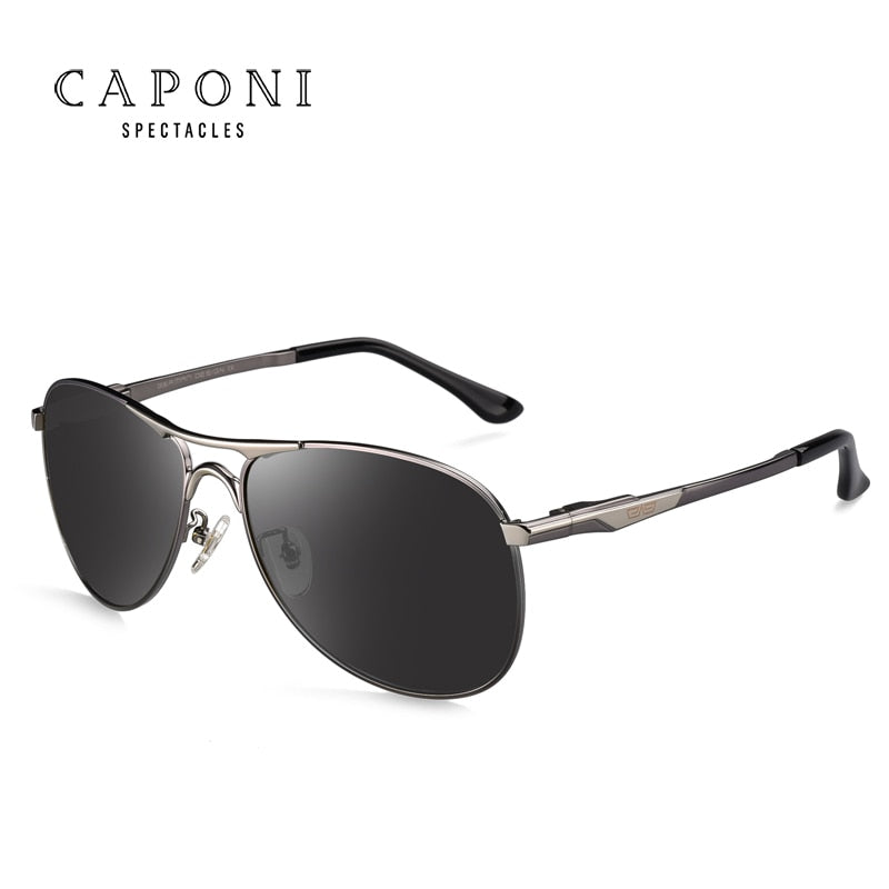 CAPONI Driving Photochromic Hochwertige Sonnenbrille Polarisierte Klassische Marken-Sonnenbrille für Herren oculos de sol masculino BS8722