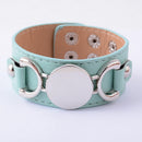 Rainbery  Monogram Leather Bracelet Fashion Jewelry Pulseras 3 Row Multicolor Leather Cuff Bracelet For Women Men