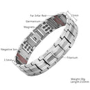 Vivari Men's Health Magnetic Bracelet For Men Silver Plated Pure Titanium Bangle Magnetic Ion Germanium Far Infar Red Bracelets