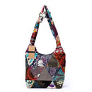 Marca Annmouler, bolso de hombro tipo bandolera para mujer, bolsos de tela de algodón, bolso de mensajero grande, bolso Hobo Floral, bolso Hippie de retales Hippie