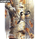 HOMFUN Full Square/Round Drill 5D DIY Diamond Painting &quot;Autumn bird&quot; Embroidery Cross Stitch 5D Home Decor Gift A02063