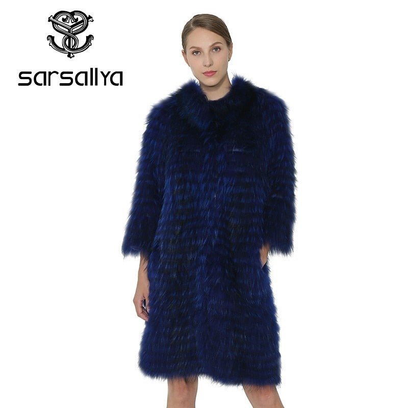 Fox Fur Coats Women Silver Fox Natural Fur Coats Female Autumn Knitted Long Genuine Fur Jackets Ladies Fashion Luxury 2020 New