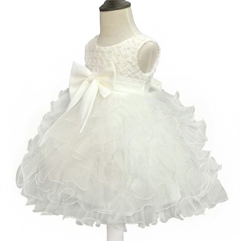 Tutu Friesen Blume Baby Mädchen Kleid für Hochzeitsfeier ärmellose Säuglingsbabykleider für 1. Geburtstag Kleinkind Taufe Kleidung