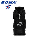 BONA  New Style Winter Boys Boots Children Shoes For Kids Sneakers Leather Boots Plush Warm Flat Ankle Boots Comfortable