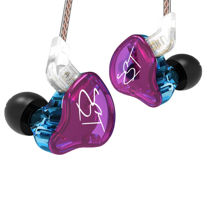 KZ ZST Auriculares Bluetooth 1DD + 1BA Driver Dynamic &amp; Armature in Ear Monitores Aislamiento de ruido HiFi Música Deportes Auriculares Auriculares