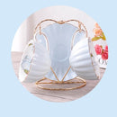 1-6PCS Pink Romantic Pumpkin Coffee Cup Set Kitchen Accessories Bone China Ceramics Tea Cup Organizer English Afternoon Red Tea