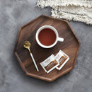 Creative Acacia Wood Plate Dishes Rectangle Octagonal Food Dessert Tea Dinner Tray Kitchenware Dinnerware Outdoor Tableware