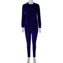 2022 Autumn Velvet Tracksuit Women Sets Two Piece Winter Velour Tracksuit Ladies Sweat Suit 2 Piece Outfits For Women Sweatshirt