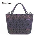 New Luminous Messenger Bags Women Bao Bag Diamond Tote Geometry Shoulder Bags Noctilucent Laser Plain Folding Bag Handbags bolso