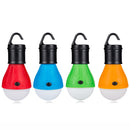3 LEDs Tent Hanging Lamp 3 Modes LED Bulb Carabiner Bulb Light Portable Lantern Outdoor SOS Camping Lamp Emergency Lighting AAA