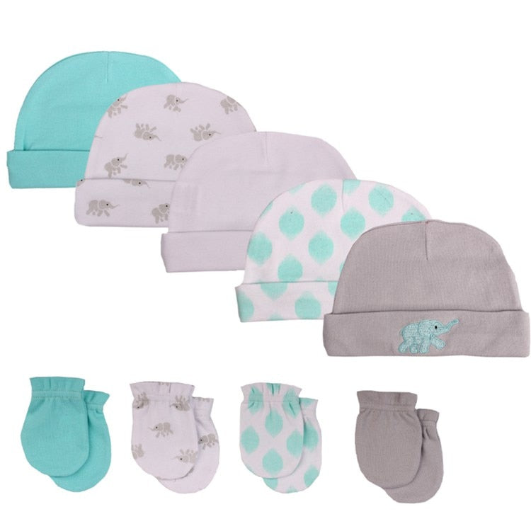 Nuevo gorro para bebés y niñas + guantes para niños accesorios de fotografía para recién nacidos gorro infantil de algodón accesorios de verano, ropa de bebé