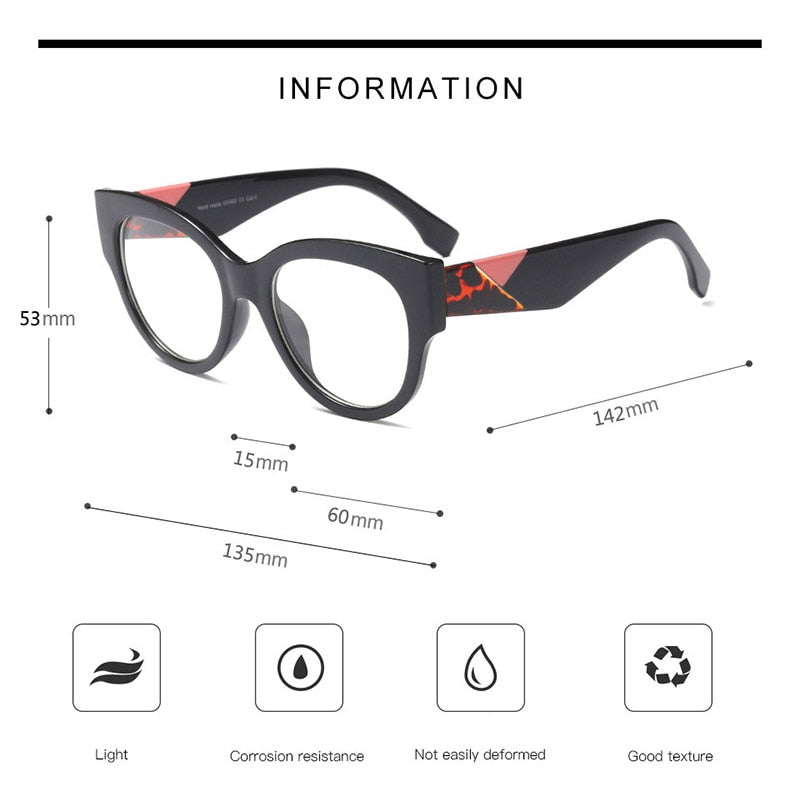 Woman Acetate Optical Eyeglasses Fashion Oversize Big Rim Frame Spectacles for Women Prescription Eyewear Glasses Frame