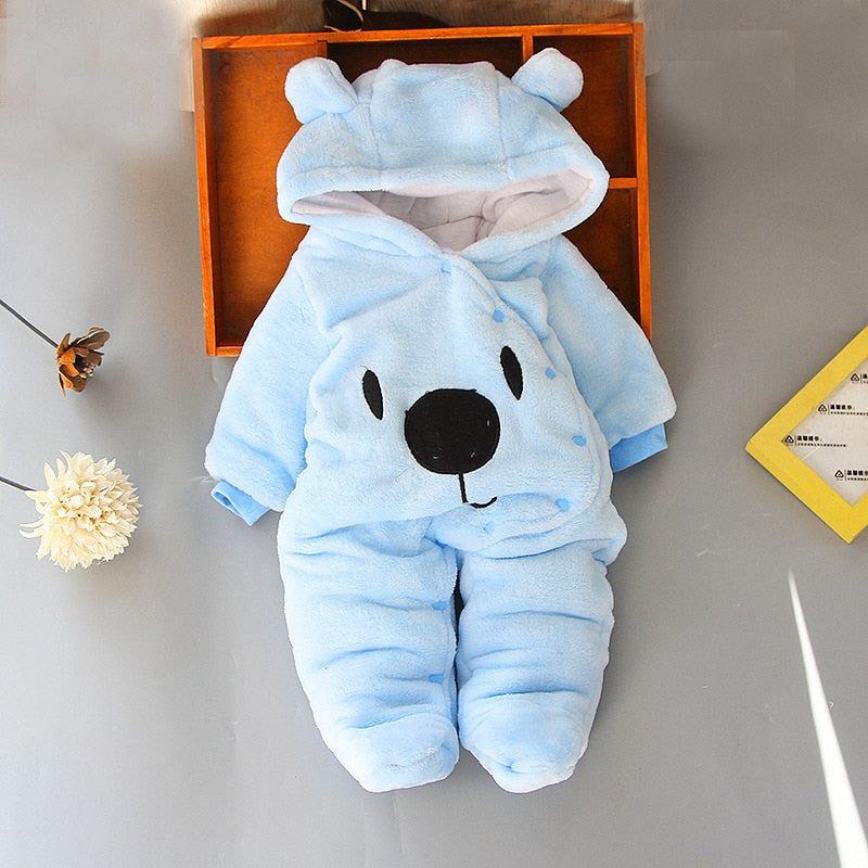 New Born Baby Footies 2022 Winter Warm Clothing 3 9 6 12 Month Baby Kids Boys Girls Cotton Newborn Toddler Infant Footies