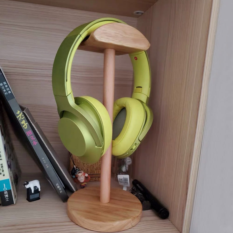 Soporte de madera universal para auriculares Pantalla creativa para soporte para auriculares Soporte simple Estante Colgar antideslizante Ahorro de espacio