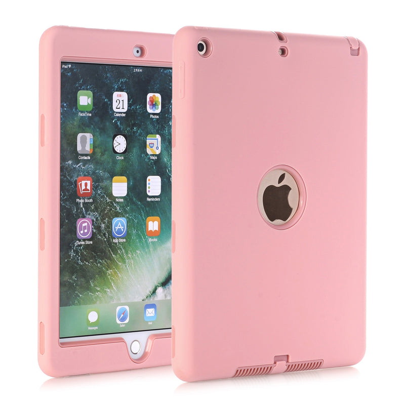 Cases For  iPad 9.7&quot; 2017 2018(A1822/A1893),High-Impact Shockproof 3 Layers Soft Rubber Silicone+Hard PC Protective Cover Shell