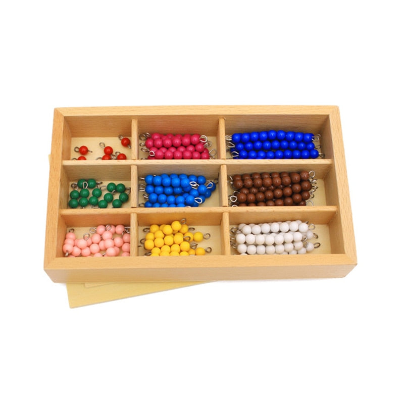 Kids Toys Montessori Materials Educational Wooden Toy Colorful Checker Board Beads Math Toys Early Childhood Preschool Training