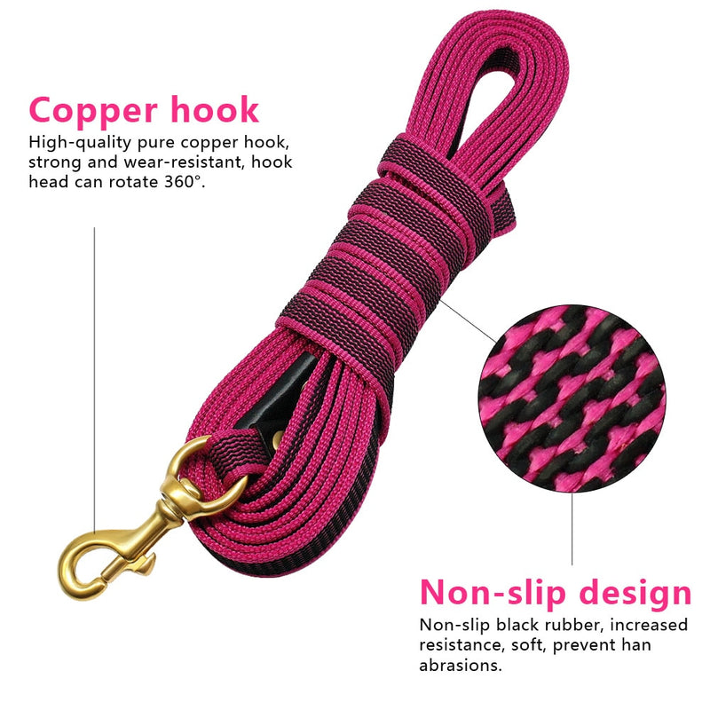 Long Dog Leash Nylon Non-slip Dog Tracking Lead Leash For Medium Large Dogs Walking Training 2m 3m 5m