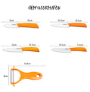 FINDKING Quality kitchen knife ceramic knife set  3" 4" 5" 6 inch peeler with Acrylic Holder Black blade knives kitchen tools