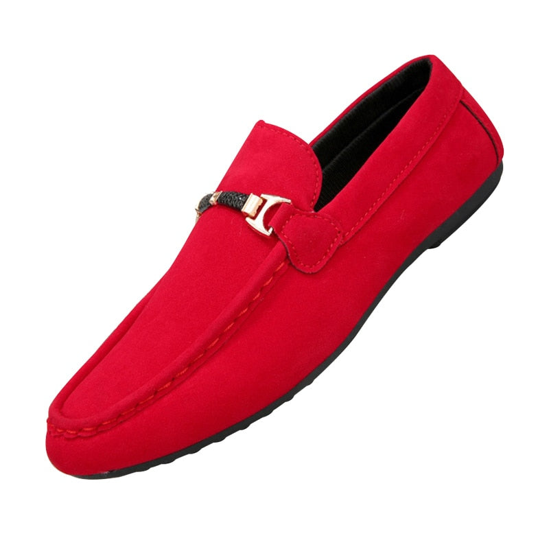 Designer Herren Loafers Zapatos De Hombre Slip-On Lederschuhe Lässige Herrenschuhe Erwachsene Rot Driving Mokassin Weiche rutschfeste Loafers