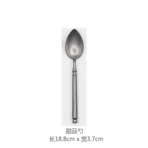 A66 Internet Red Man Recommend Beautiful Scrub Kitchen Western Cutlery Set Steak Coffee Dessert Series Retro Special Tableware