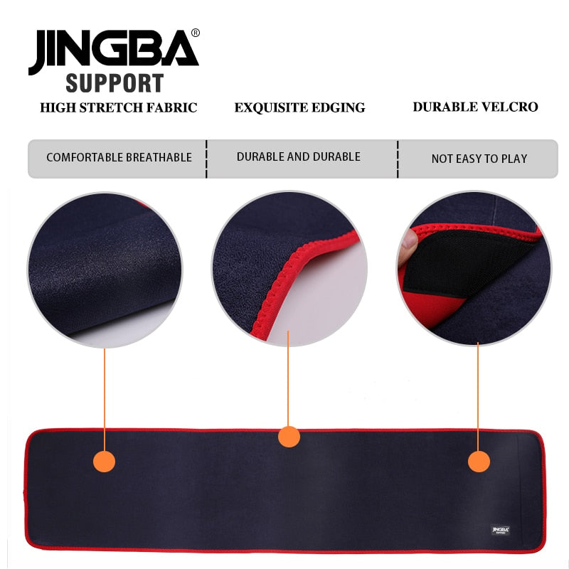 JINGBA SUPPORT New Back waist support sweat belt waist trainer waist trimmer musculation abdominale fitness belt Sports Safety