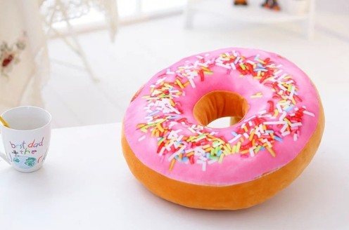 40cm Lustige Schokolade Donut Sofa Sitzkissen Weihnachten Donuts Kissen Weihnachten Kind Geschenk Spielzeug PP Baumwolle Füllung Handauflagen Automatten