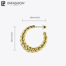 Enfashion Pure Form Twist Hoop Earrings Circle Gold Color Small Round Hoops Earings For Women Fashion Jewelry Aros EF181082