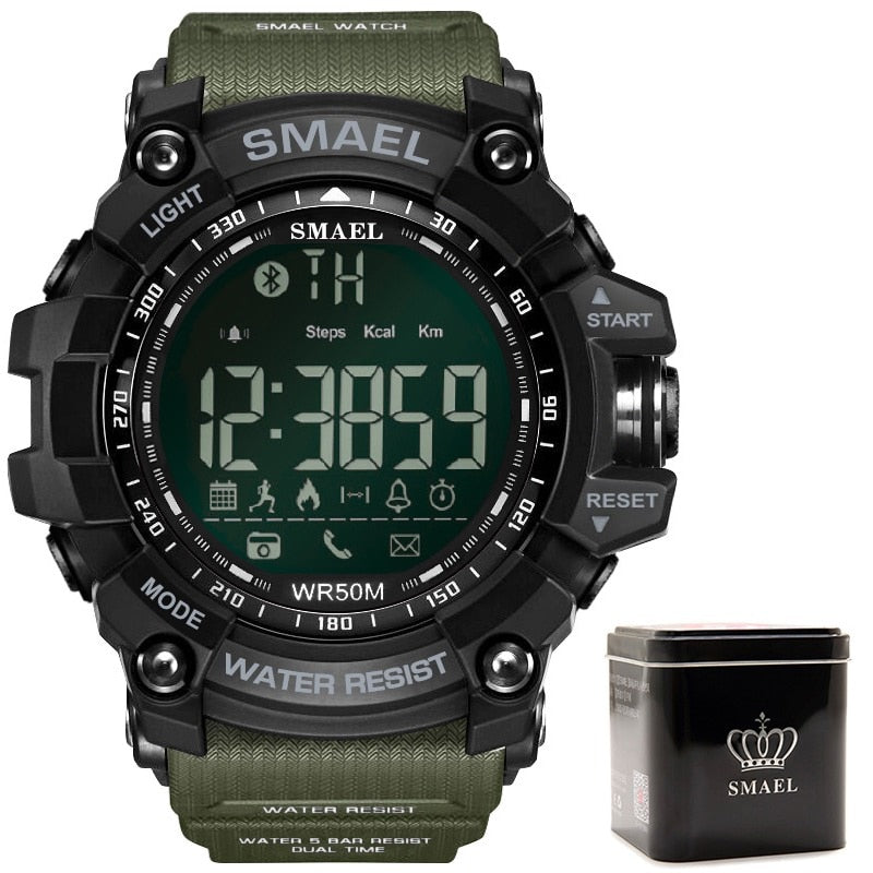 SMAEL Herren Chronograph Uhren Sport Männliche Uhr Stop Armee Militäruhr Herren Multifunktions Wasserdichte LED Digitaluhr für Herren