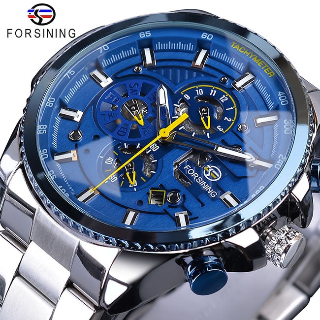 Forsining 2019 3 Dial Calendar Multifunction Military Luminous Hand Mens Mechanical Sport Automatic Wrist Watch Top Brand Luxury