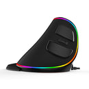 Delux Ergonomics Vertical Gaming Wired Mouse RGB / Color único / Inalámbrico 6 Botones 4000 DPI Ratón óptico RGB Inalámbrico Mano derecha
