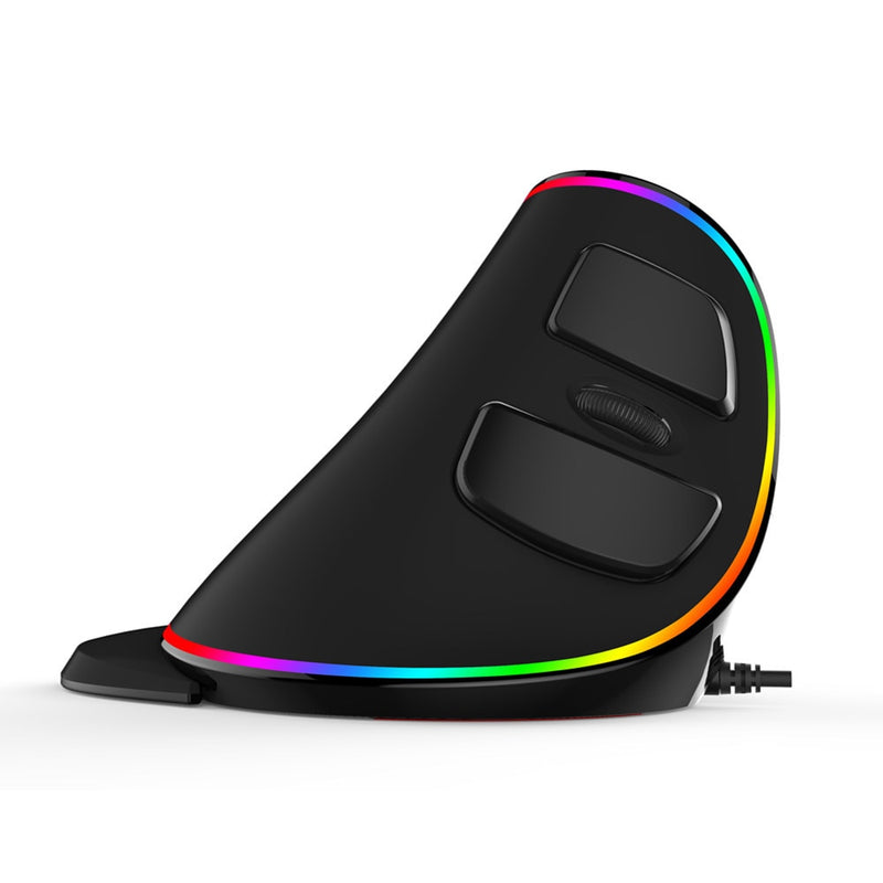 Delux Ergonomics Vertical Gaming Wired Mouse RGB/Single Color/Wireless 6 Buttons 4000 DPI Optical RGB Wireless Right Hand Mice