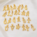Anniyo A-Z Small Letters Necklaces Women/Girl Gold Color Initial Pendant Thin Chain English Letter Jewelry Alphabet Gift