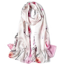 DANKEYISI 100% Natural Silk Scarf Women Silk Wraps Shawls and Scarves Hijabs Female Printed Beach Cover up Ladies Bandana 2019