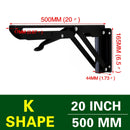 NAIERDI, 2 uds., soporte de ángulo plegable, estante triangular de 8-20 pulgadas, soporte pesado, banco ajustable montado en la pared, ferretería para muebles