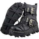Bundle 2 (2 items) - Handmade Leather Skull Boots, High Quality Leg Bag